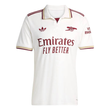 Adidas 2025-26 Arsenal Men's Stadium Third Soccer Jersey
Cloud White / Team Coll Burgundy 2