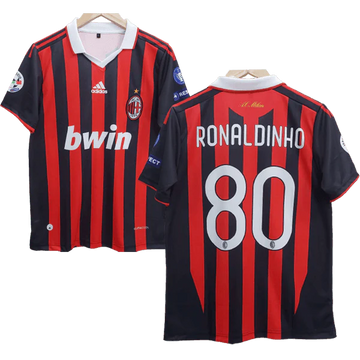Ac Milan Ronaldinho Embroidery Retrô Jersey - Collection
